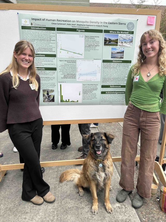 Chloe (left) and Kate (right) with their poster.